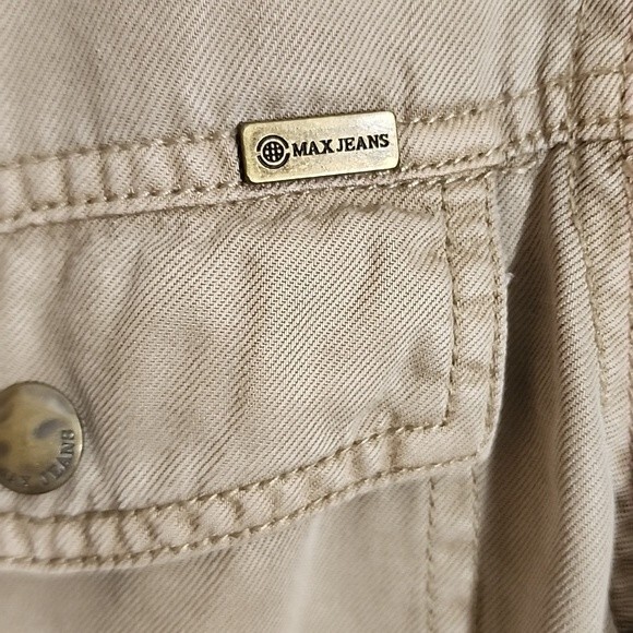 Max Jeans beige plus size utility jacket size 1X - Picture 4 of 10